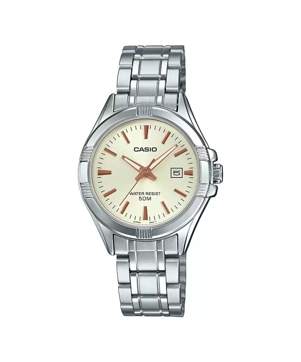 Casio Enticer Ladies LTP 1308D 9AVDF A1511 Silver Analog Women's Watch