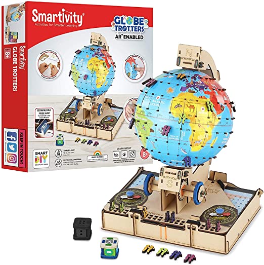 Smartivity Globe TROTTERS Augmented Reality STEM Educational DIY Fun Toy with Free App, Educational & Construction based Activity Game for Kids 8 to 14, Gifts for Boys & Girls, Made in India Pack of 4