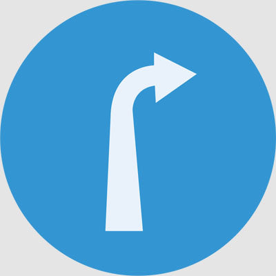 Detec™ Compulsory Turn Right Sign Board