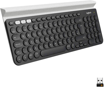 Logitech K780 Multi-Device Wireless Keyboard for Computer, Phone and Tablet – FLOW Cross-Computer Control Compatible – Speckles