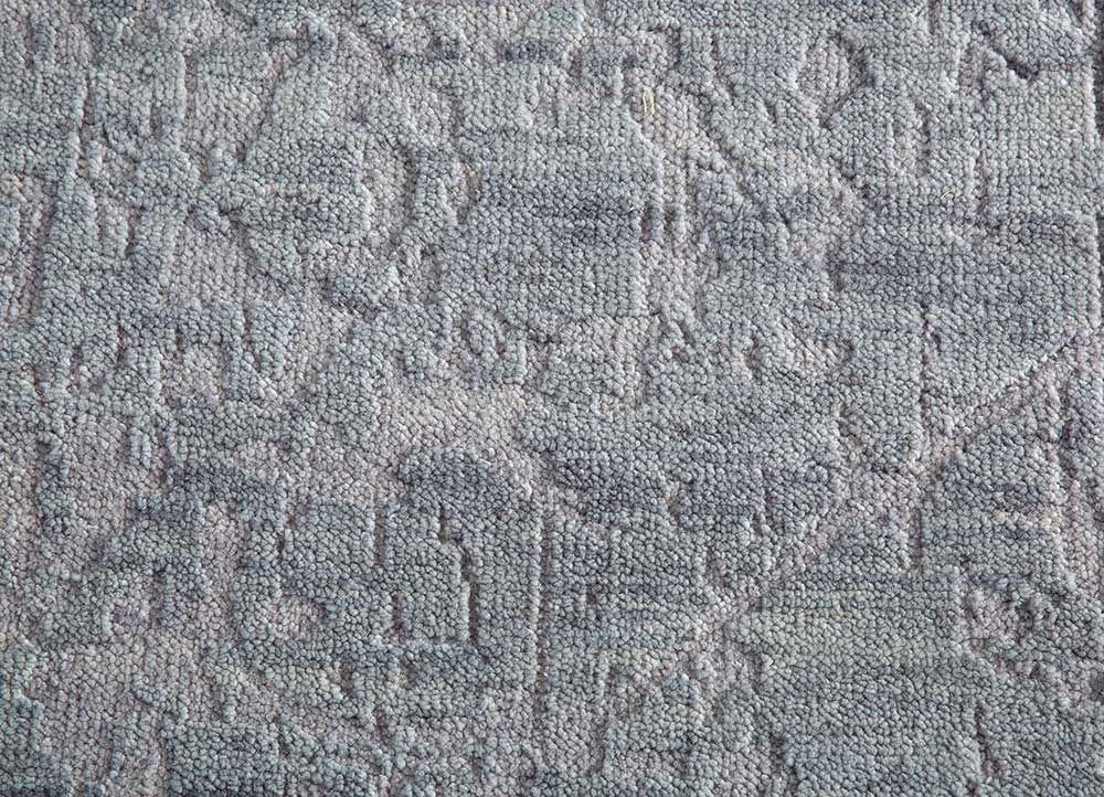 Jaipur Rugs Eden Wool Material Hand Knotted Weaving 5x8 ft  BlueBell