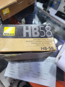 Open Box Unused Nikon HB 58 lens hood