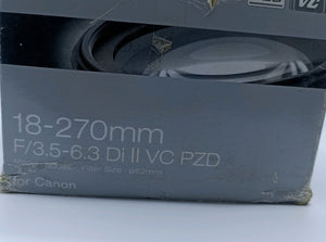 कैनन के लिए प्रयुक्त टैम्रॉन 18 270mm F 3.5 6.3 Di II VC PZD