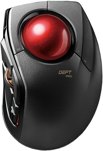 Elecom Deft Pro Wired Wireless Bluetooth Finger Operated Trackball Mouse