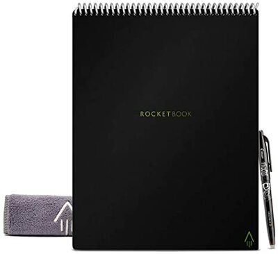 Rocketbook Flip With 1 Pilot Frixion Pen & 1 Microfiber Black Cover