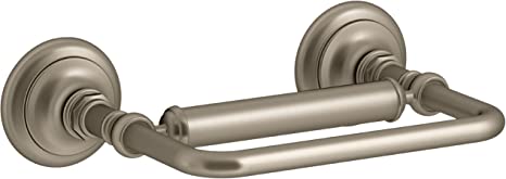 Kohler K-72573-BV Artifacts Pivoting Toilet Tissue Holder, Vibrant Brushed Bronze