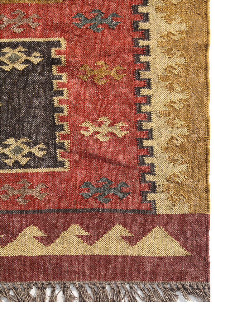 Jaipur Rugs Bedouin Jute And Hemp Material Coarse Texture Red