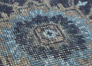 Jaipur Rugs Revolution Wool Material Mild Coarse Texture 8x10 ft  Ink Blue