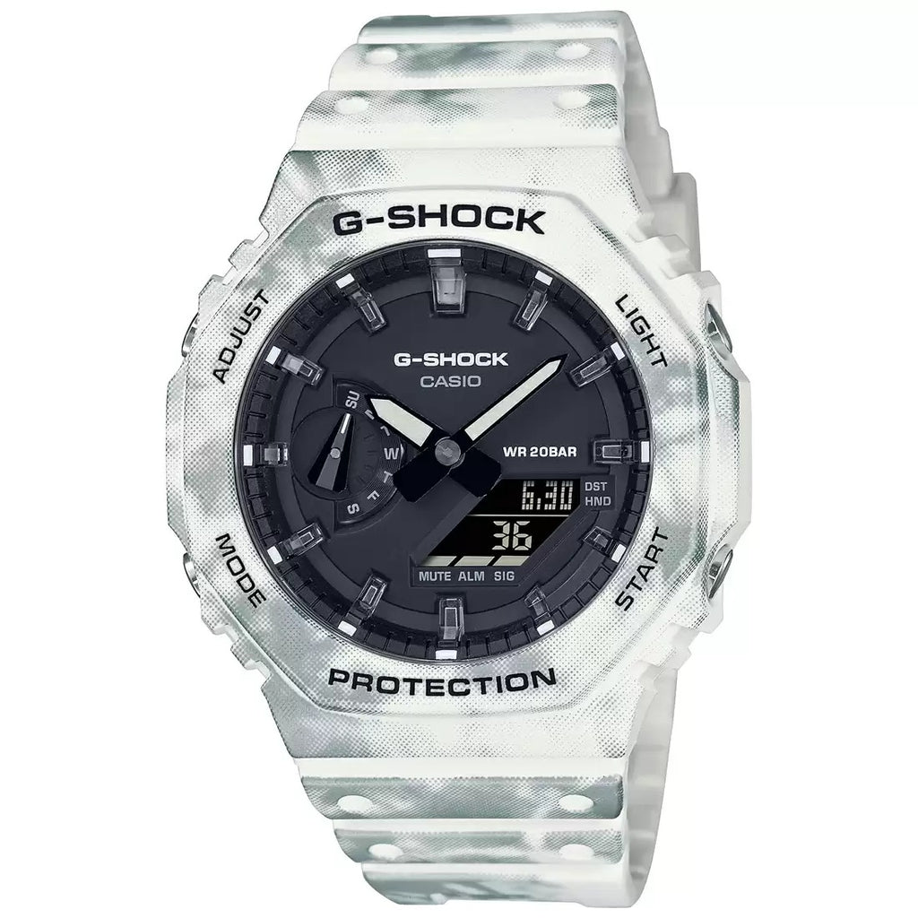 Casio G Shock GAE 2100GC 7ADR G1192 White Frozen Forest Men's Watch