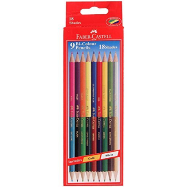Detec™ Faber Castell 9 Bi Color Pencil 18sh (pack of 2)
