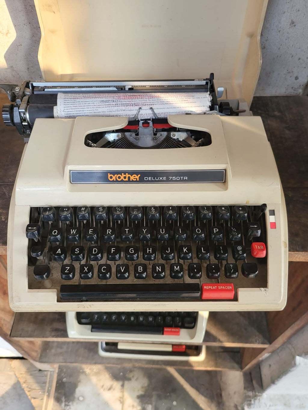 Vintage Typewriter Brother Deluxe 750 TR