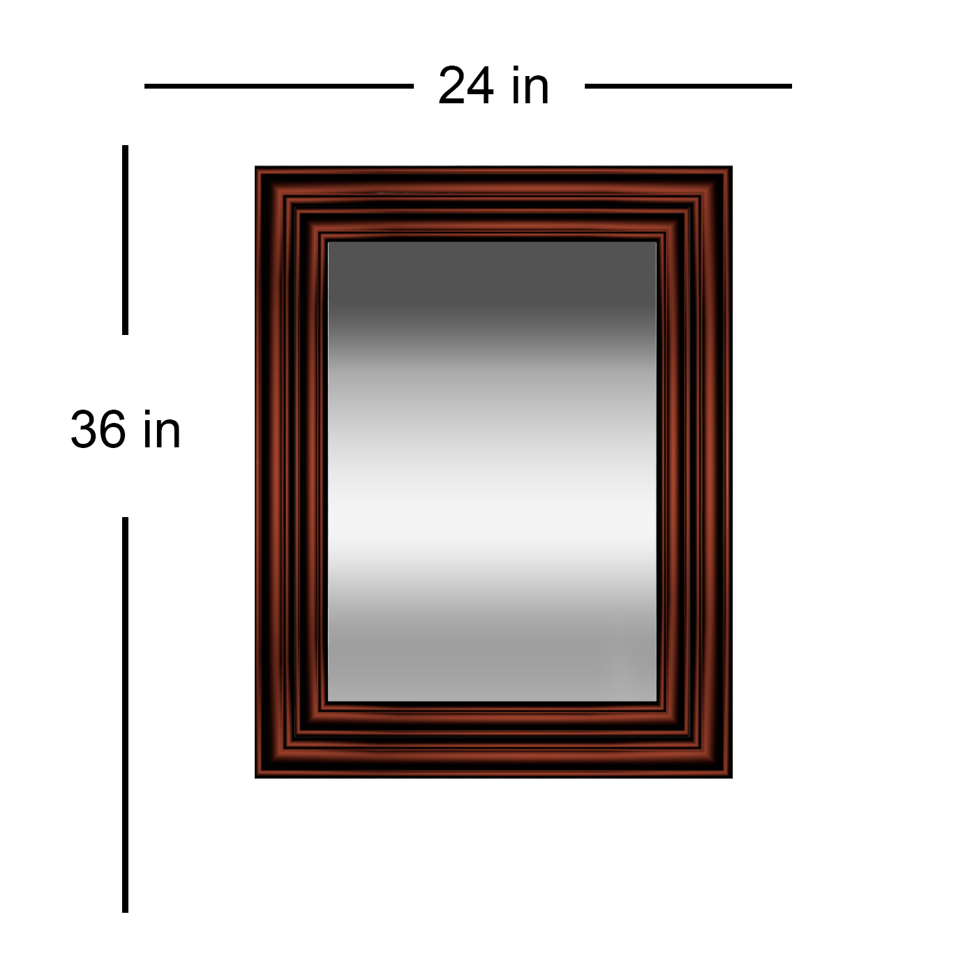 Detec™ Solid Wood Hand Carved Wall Mirror 36 inches