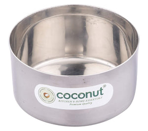 Detec Coconut Stainless Steel Nano Dinner Set with Laser Etching – Set of 5