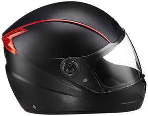 Detec™ Professional Full Face Helmet (Black & Red, Large)