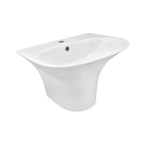 Parryware Half Pedestal Semi Circle Shaped White Basin Area Petal C847O