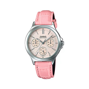 Casio Enticer महिलाओं की LTP V300L 4AUDF A1150 गुलाबी मल्टी डायल महिलाओं की घड़ी