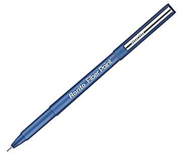 Detec™ Rorito Fiberpoint Fiber Tip Pen (Blue) (Pack of 4)