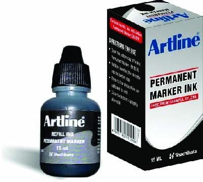 Detec™ Artline रीफिल इंक Esk-15 स्थायी मार्कर के लिए 15ml काला 10 का पैक