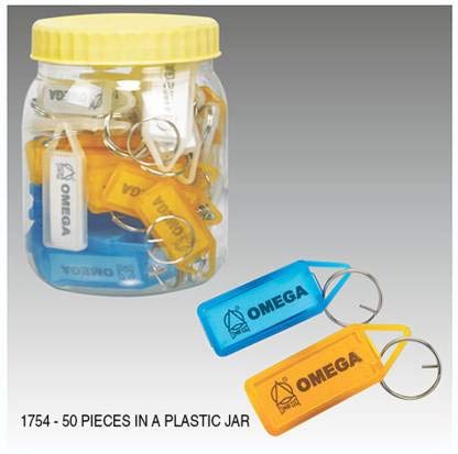 Detec™ Omega Brand 1754 Elegant Key Chain 50 Pcs Plastic Jar Pack of 20