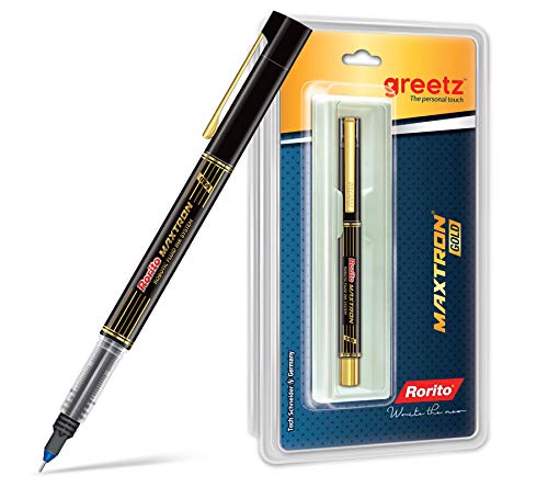 Detec™ Rorito Greetz (Maxtron Gold Robotic Fluid Ink System Pen Blue) (Pack of 20)