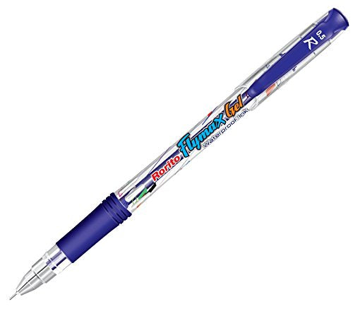 Detec™ रोरिटो फ्लाईमैक्स जेल पेन (नीला) (100 का पैक)