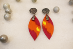 Load image into Gallery viewer, Detec Homzë Leaf Earrings - Orange
