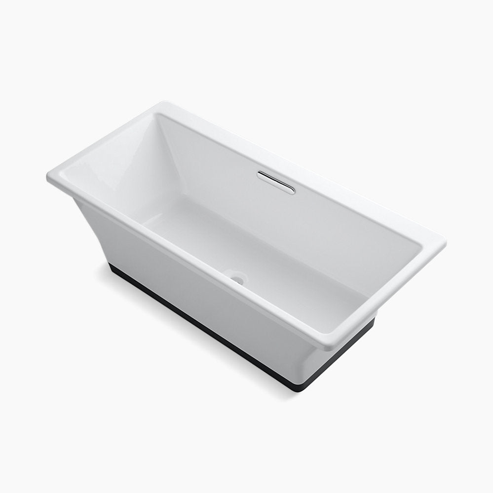 Kohler Rêve 66-15/16" X 31-1/2" Freestanding Bath With Float Installation and Brilliant Ash Base Without Jet Trim K-819-F63-0