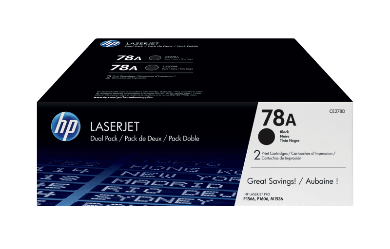 HP 78A Black Original LaserJet Toner Cartridge (Dual Pack)