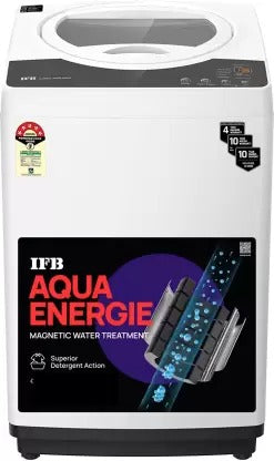 Open Box, Unused IFB 7 kg 5 Star Aqua Conserve Hard Water Wash, Smart Sense Fully Automatic Top Load Grey, White