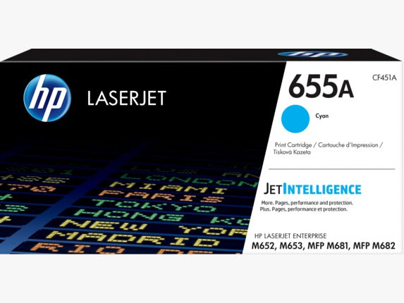 HP 655A Cyan LaserJet Toner Cartridge