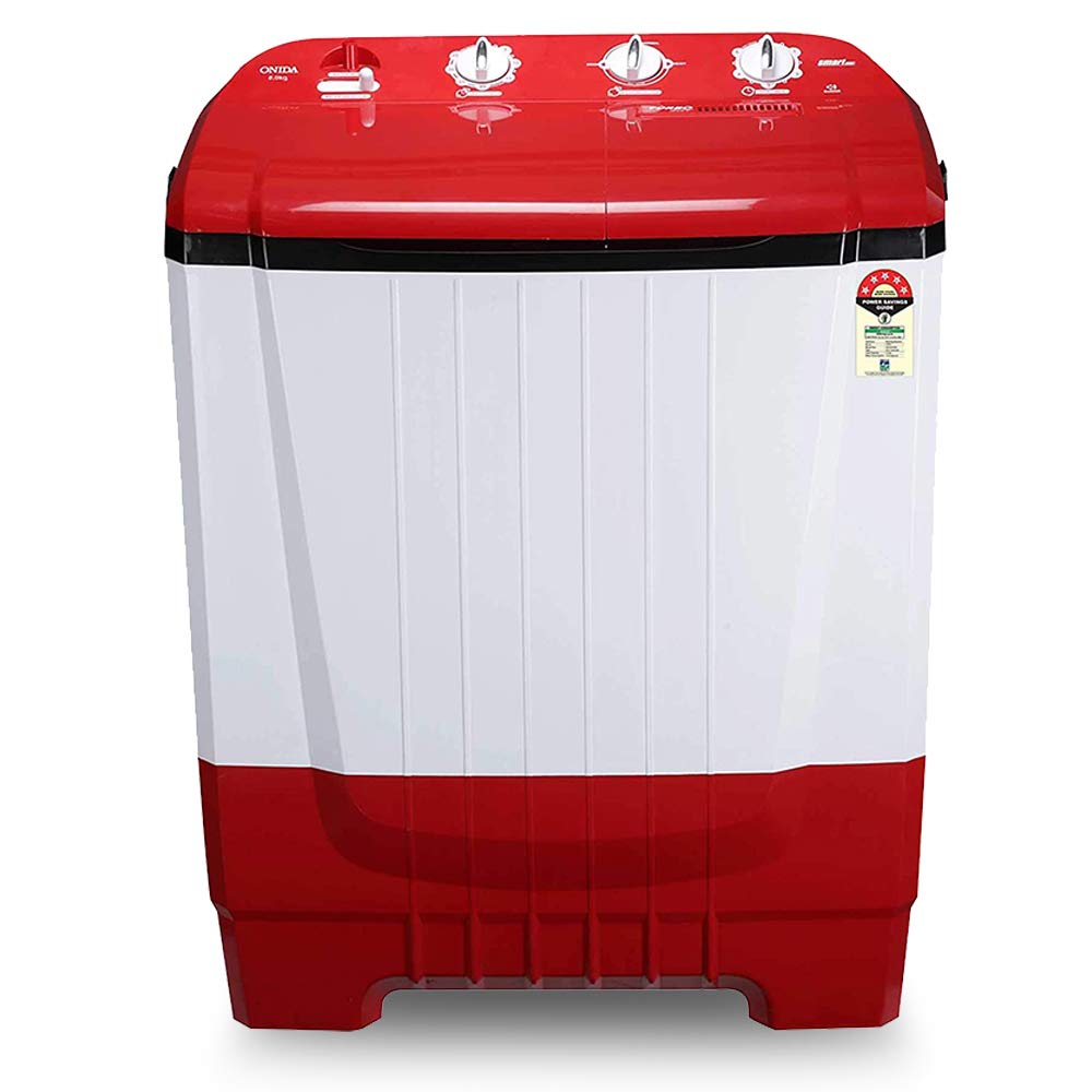 Onida 8 kg 5 Star Auto Scrub Technology, Semi Automatic Top Load Washing Machine (S80ONR)