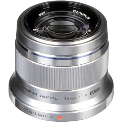 Olympus M.zuiko Digital 45mm F1.8 Lens Silver