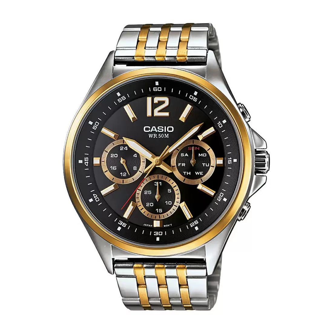 Casio Enticer MTP E303SG 1AVDF A959 Two Tone Multi Dial Men's Watch