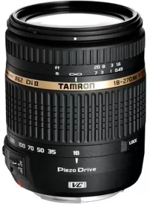 Used Tamron 18-270 mm F/3.5-6.3 Di II VC PZD Telephoto Zoom Lens Black 35 mm