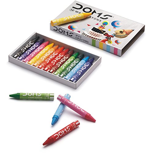 Doms Wax Crayons 12 Shades Pack of 40