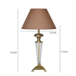 गैलरी व्यूवर में इमेज लोड करें, Detec Beige Brass Table Lamp
