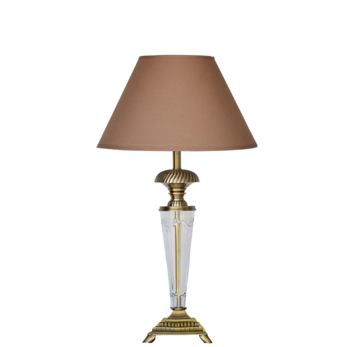 Detec Beige Brass Table Lamp