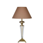 Load image into Gallery viewer, Detec Beige Brass Table Lamp
