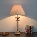 Load image into Gallery viewer, Detec Beige Brass Table Lamp
