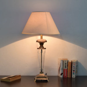 Detec Beige Brass Table Lamp