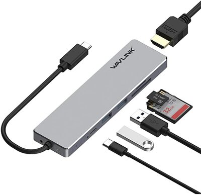 Wavlink USB C Hub 6 In 1 USB C to 4K 30Hz HDMI Adapter C Devices