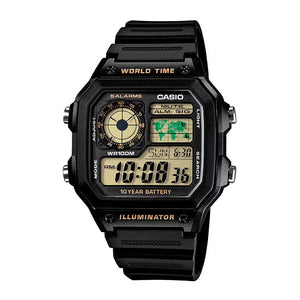 Casio Youth AE 1200WH 1BVDF D098 Black Digital Unisex Watch