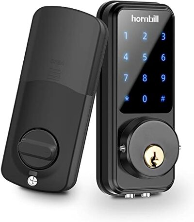 Smart Door Lock With Keypad Hornbill Smart Lock Front Door