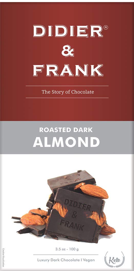 डिडिएर और फ्रैंक रोस्टेड बादाम डार्क चॉकलेट, 100 ग्राम