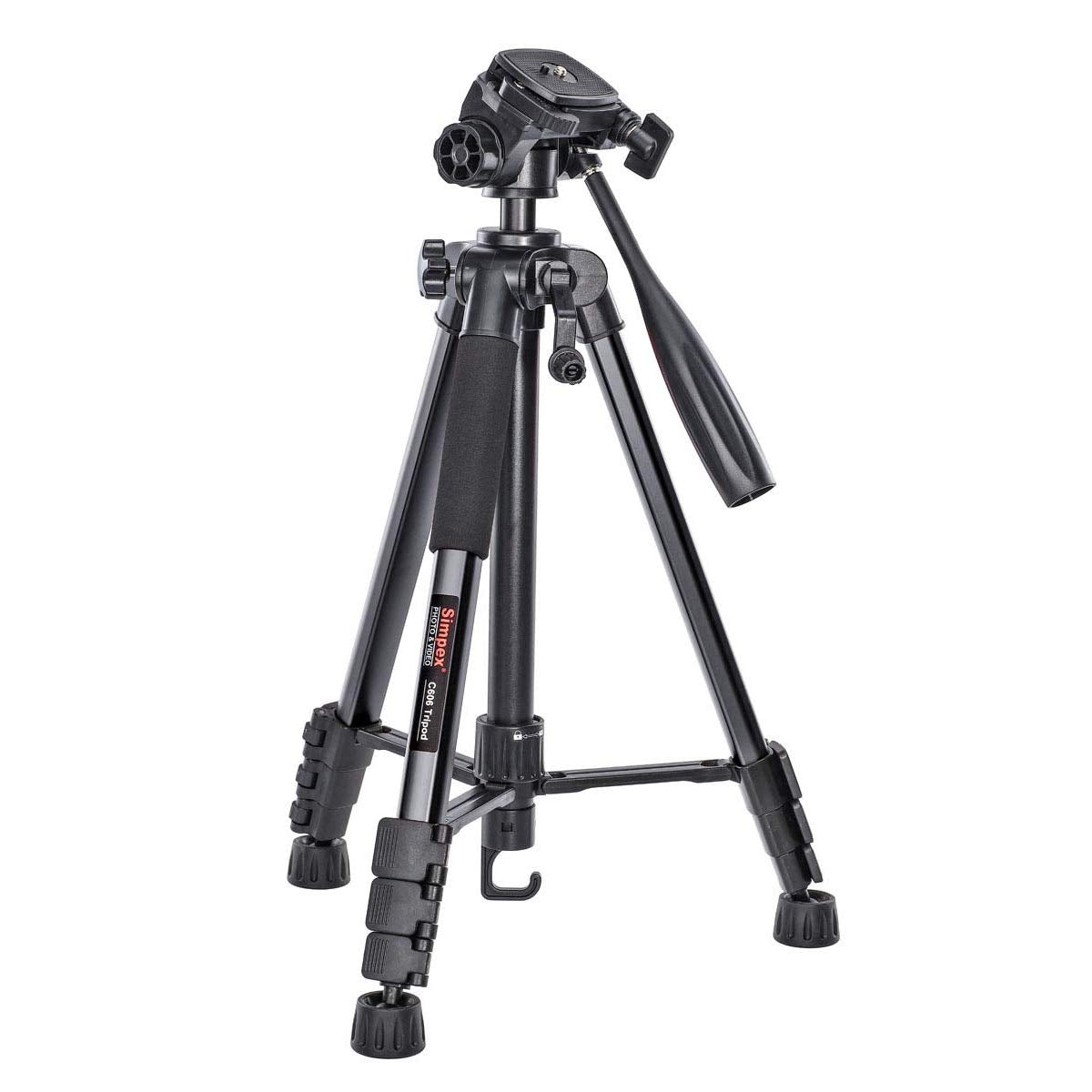 Simpex Tripod C-606 - Professional Tripod with Carry Bag (Black) (Pack of 2)