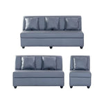 Load image into Gallery viewer, Detec™Delta Leatherette Grey Sofa Set
