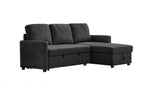 Load image into Gallery viewer, Detec™Corner Sofa Black and Sofa Bed With Storage
