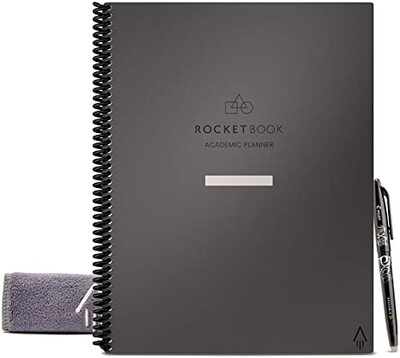 Rocketbook Reusable Academic Planner for Students Gray Cover