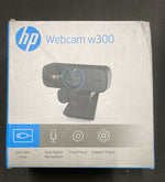 Load image into Gallery viewer, Open Box, Unused HP w300 1080P 30 FPS FHD Webcam with Built-in Dual Digital Mic Plug Pack of 2
