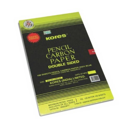 Kores Pencil Carbon Paper Blue 210 x 330 Mm Pack of 2